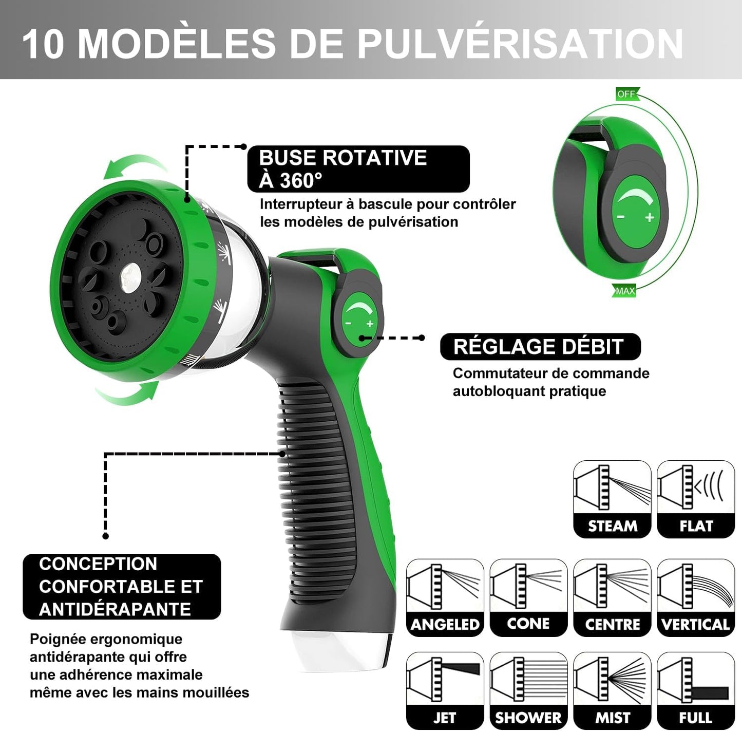 Tuyau d'arrosage Extensible 15m