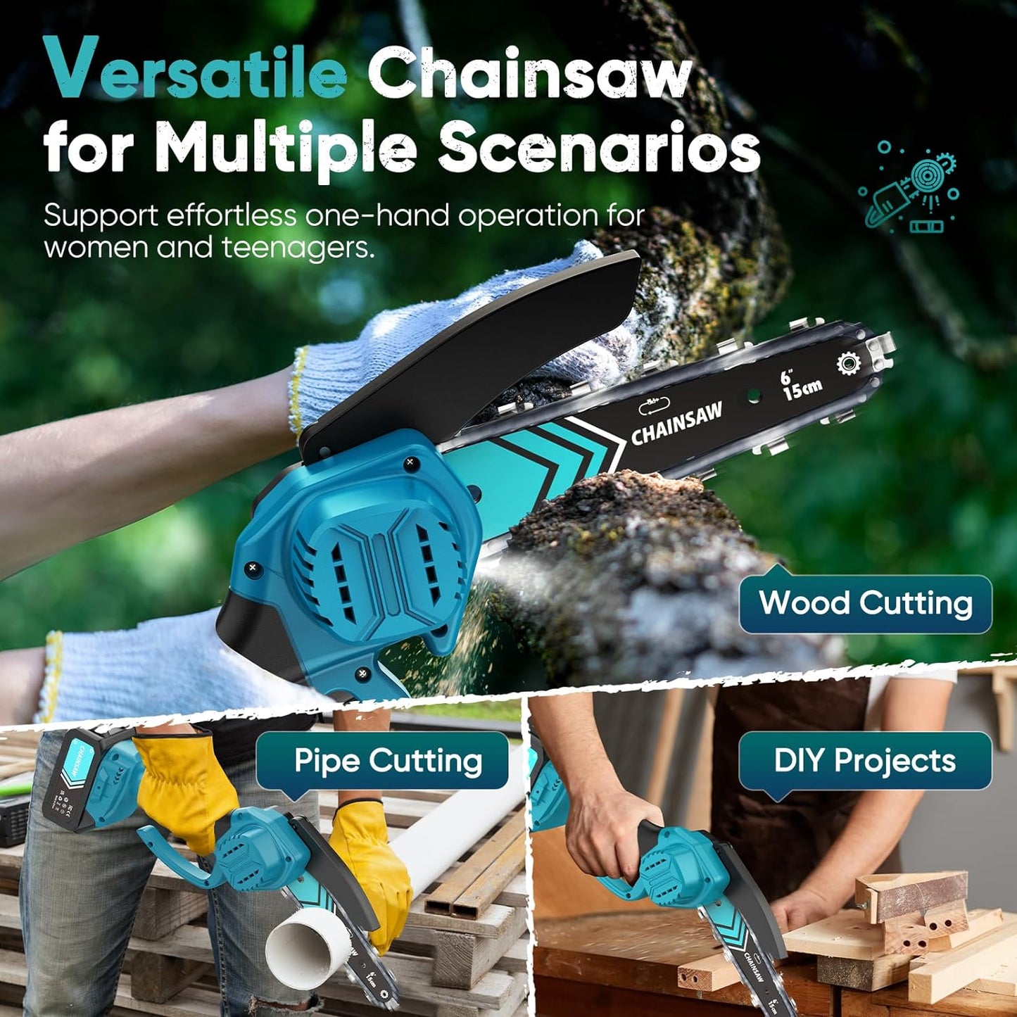 Mini Chainsaw Cordless